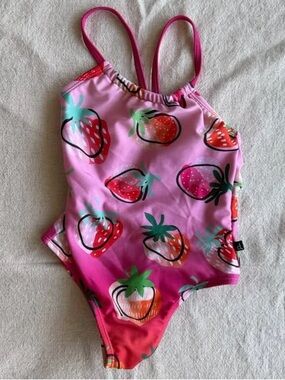 Nordstrom Pink Strawberry Print One-Piece Swimsuit